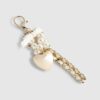 Cream Heart Thread Bag Charm