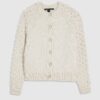 Cream Knitted Bobble Sleeve Cardigan
