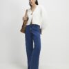 Cream Knitted Gold Detail Cardigan