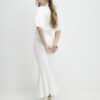 Cream Knitted Midi Skirt