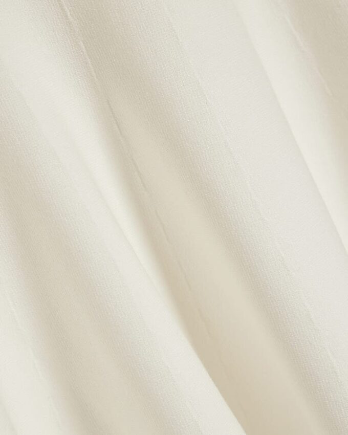 Cream Knitted Midi Skirt