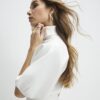 Cream Knitted Puff Sleeve Top