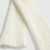 Cream Knitted Ribbed Leg Warmers