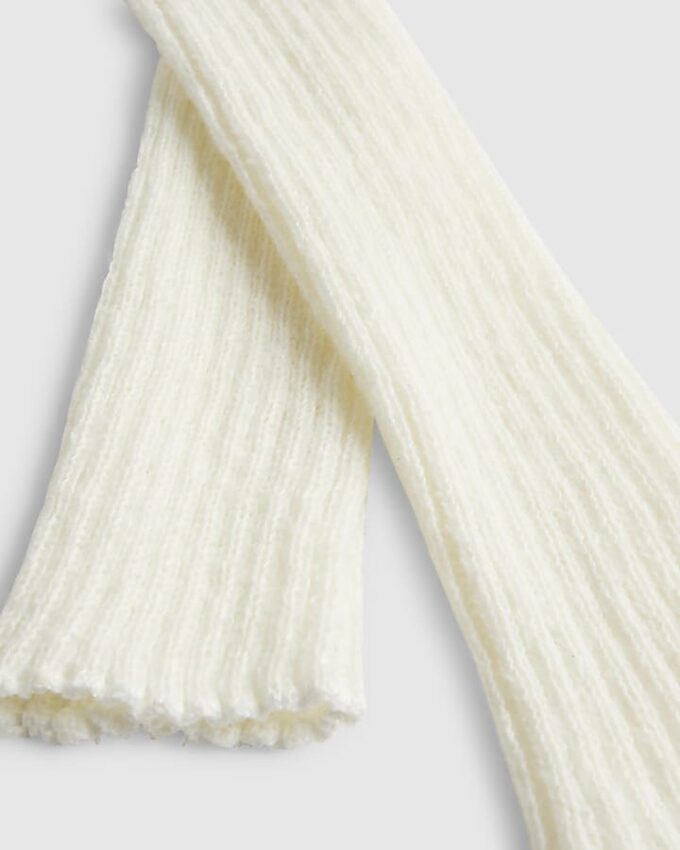 Cream Knitted Ribbed Leg Warmers