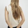 Cream Knitted Tie Neck Waistcoat