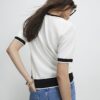 Cream Knitted Tipped Top