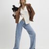 Cream Knitted V Neck Cardigan