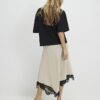Cream Lace Hybrid T-Shirt Maxi Dress