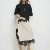 Cream Lace Hybrid T-Shirt Maxi Dress