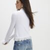 Cream Lace Trim Cardigan