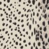 Cream Leopard Print Ribbed Midi Dress