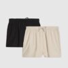 Cream Linen Blend Shorts
