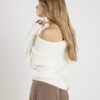 Cream Long Sleeve Bardot Jumper