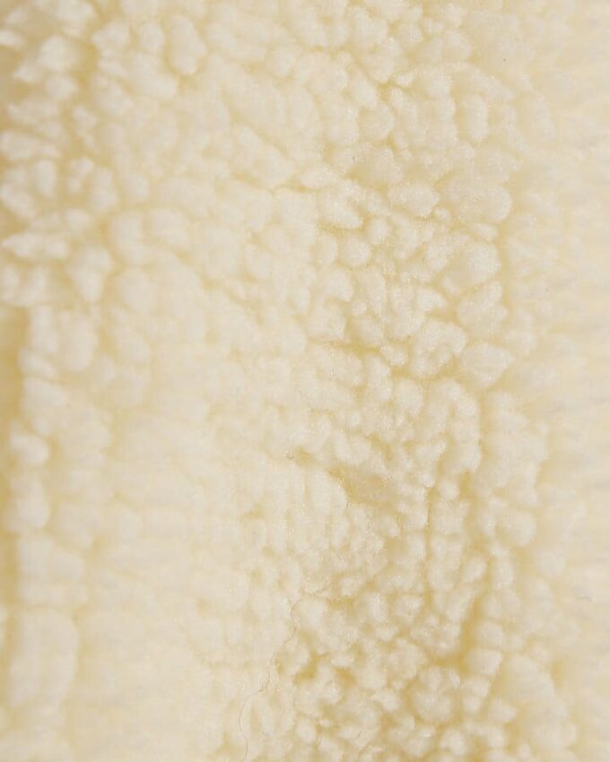 Cream Long Sleeve Borg Detail Sweatshirt