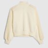 Cream Long Sleeve Borg Detail Sweatshirt