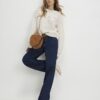 Cream Long Sleeve Embroidered Flower Jumper