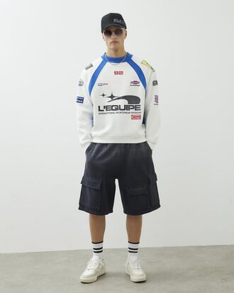 Cream Long Sleeve L’Equipe Sports Sweatshirt