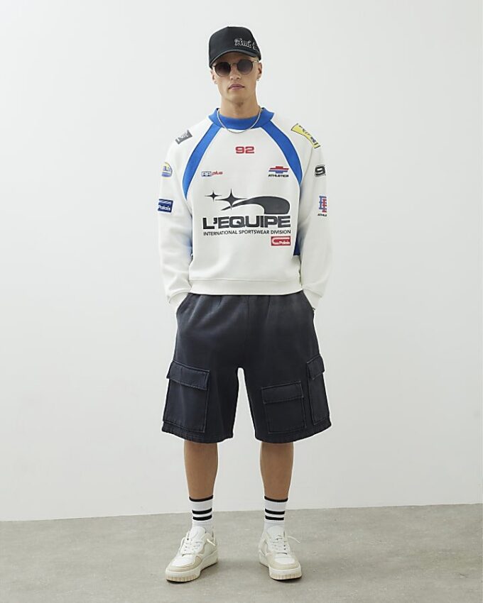 Cream Long Sleeve L’Equipe Sports Sweatshirt