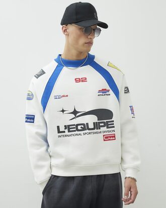 Cream Long Sleeve L’Equipe Sports Sweatshirt