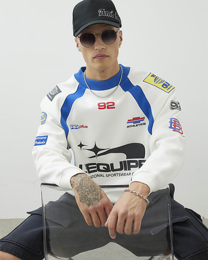 Cream Long Sleeve L’Equipe Sports Sweatshirt