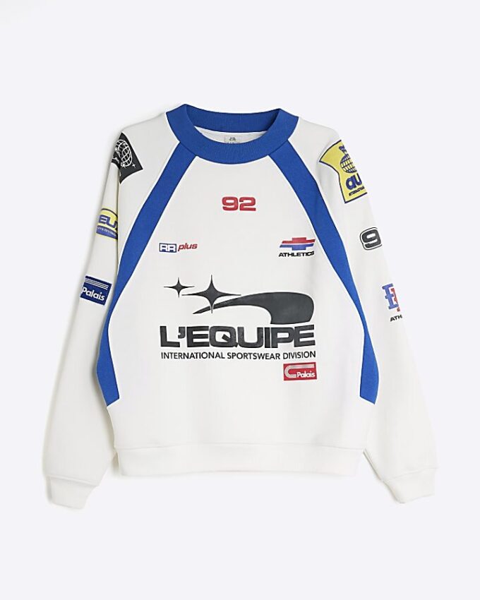 Cream Long Sleeve L’Equipe Sports Sweatshirt