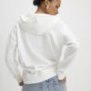 Cream Long Sleeve Wrap Front Hoodie