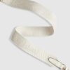 Cream Monogram Embossed Messenger Bag