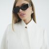 Cream Notch Collar Belted Wrap Coat