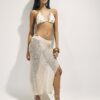 Cream Olive Print Bikini Top