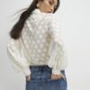 Cream Organza Polka Dot Blouse