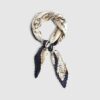 Cream Plisse Neck Scarf