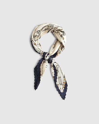 Cream Plisse Neck Scarf Cream Plisse Neck Scarf