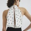 Cream Polka Dot Halter Neck Jumpsuit