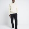 Cream Regular Fit Essential Hoodie
