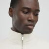 Cream Regular Fit Funnel Neck Sweatshirt
