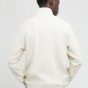 Cream Regular Fit Funnel Neck Sweatshirt