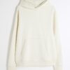 Cream Regular Fit Long Sleeve Hoodie
