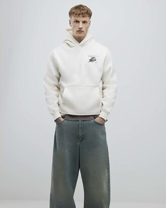Cream Regular Fit Palais Prives Hoodie