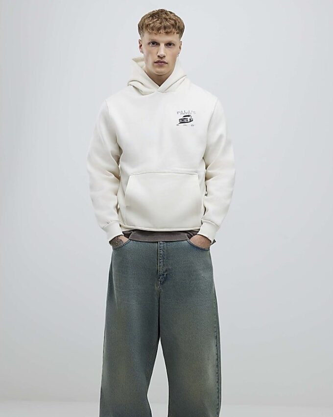 Cream Regular Fit Palais Prives Hoodie