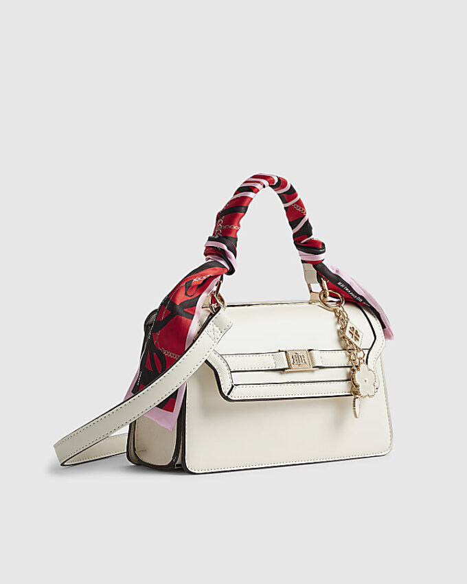 Cream Scarf Handle Tote Bag