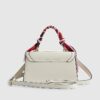 Cream Scarf Handle Tote Bag
