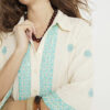 Cream Sequin Embellished Shirt