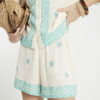 Cream Sequin Embellished Shorts