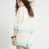 Cream Sequin Embellished Shorts