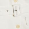 Cream Sleeveless Belted Utility Waistcoat