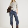 Cream Slim Fit Cable Knit Jumper