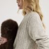 Cream Slim Fit Cable Knit Jumper