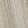 Cream Slim Fit Cable Knit Jumper