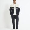 Cream Slim Fit Colour Block Shacket