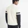 Cream Slim Fit Colour Block Shacket